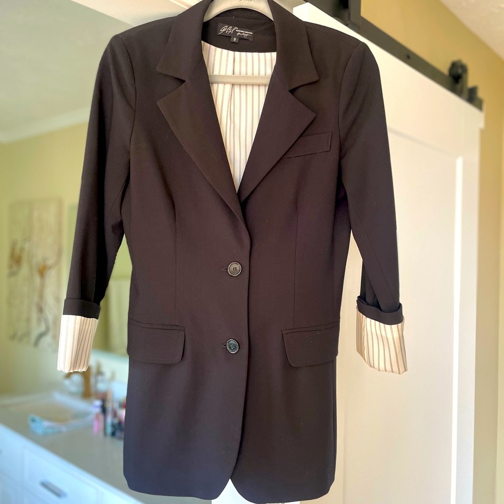 A.B.S. Allen Schwartz Elegant Lined Black Women's Blazer